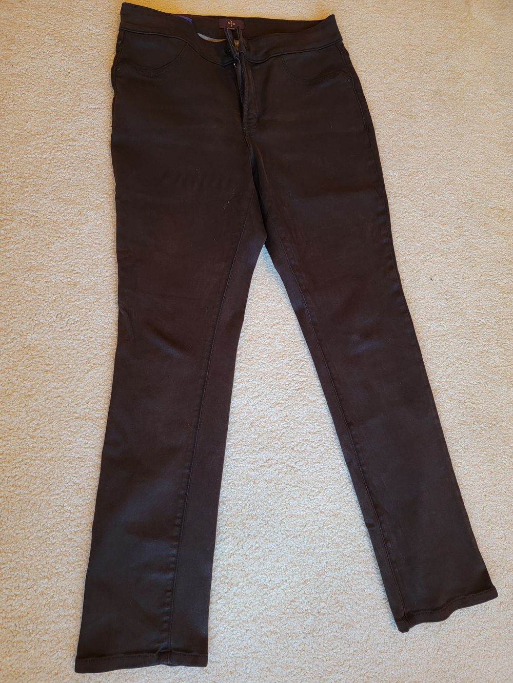 NYDJ Straight-Leg Jeans in Dark Brown